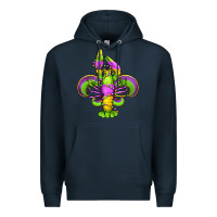 Navy mardi gras crawfish fleur de lis Premium Hoodie - Jasminsmagicworld