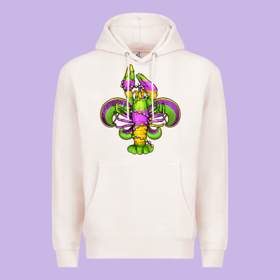 Mardi Gras Crawfish Fleur De Lis Premium Hoodie Designed By Jasminsmagicworld