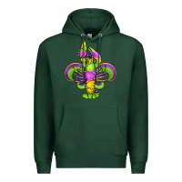 Sports Green mardi gras crawfish fleur de lis Premium Hoodie - Jasminsmagicworld