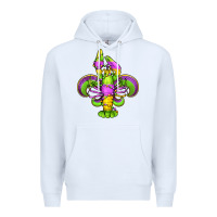 White mardi gras crawfish fleur de lis Premium Hoodie - Jasminsmagicworld