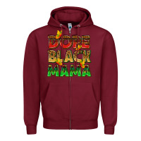 Burgundy dope black mama with butterflies Zipper Hoodie - texasbilliewilder