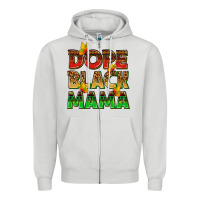 Dove Grey dope black mama with butterflies Zipper Hoodie - texasbilliewilder