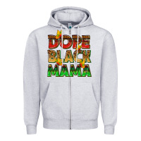 Heather Grey dope black mama with butterflies Zipper Hoodie - texasbilliewilder