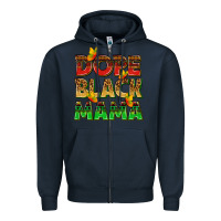 Navy dope black mama with butterflies Zipper Hoodie - texasbilliewilder