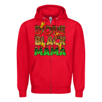 Red dope black mama with butterflies Zipper Hoodie - texasbilliewilder