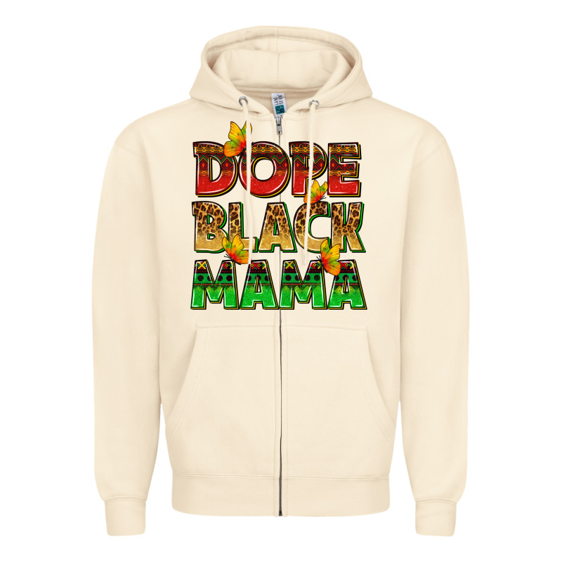 Dope Black Mama With Butterflies Zipper Hoodie by texasbilliewilder | Teevron