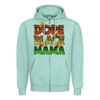 Seafoam dope black mama with butterflies Zipper Hoodie - texasbilliewilder