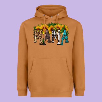 Mama With Sunflower Heavyweight Hoodie Designed By Hra Design Shop