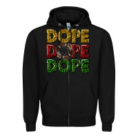 Black dope dope dope Zipper Hoodie - texasbilliewilder