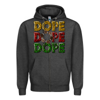 Charcoal Heather dope dope dope Zipper Hoodie - texasbilliewilder