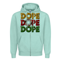 Seafoam dope dope dope Zipper Hoodie - texasbilliewilder