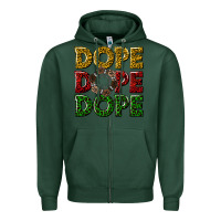 Sports Green dope dope dope Zipper Hoodie - texasbilliewilder