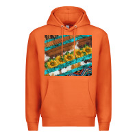 Carrot western aztec sunflowers turquoise cowhide Premium Hoodie - BarkalooDesign