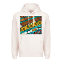 Pale Pink western aztec sunflowers turquoise cowhide Premium Hoodie - BarkalooDesign