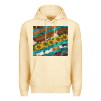 Pina Colada western aztec sunflowers turquoise cowhide Premium Hoodie - BarkalooDesign