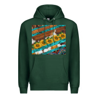 Sports Green western aztec sunflowers turquoise cowhide Premium Hoodie - BarkalooDesign