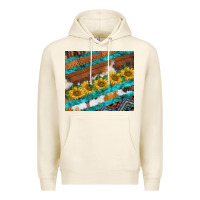 Tofu western aztec sunflowers turquoise cowhide Premium Hoodie - BarkalooDesign