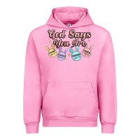 Fuchsia Pink god says you are easter Urban Hoodie - MaliasSmallBusiness