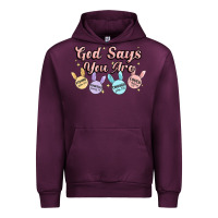 Mauve Wine god says you are easter Urban Hoodie - MaliasSmallBusiness