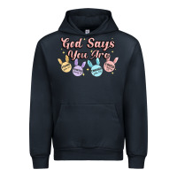 Navy god says you are easter Urban Hoodie - MaliasSmallBusiness