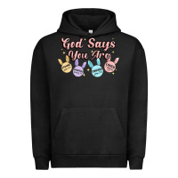 Pigment Black god says you are easter Urban Hoodie - MaliasSmallBusiness