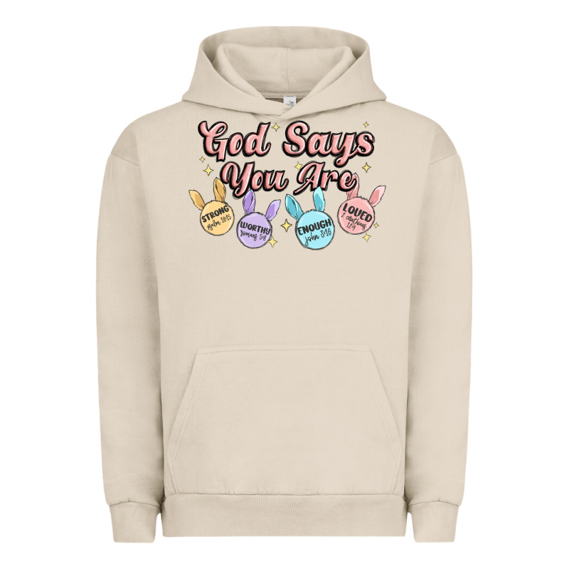 God Says You Are Easter Urban Hoodie by MaliasSmallBusiness | Teevron