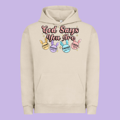 God Says You Are Easter Urban Hoodie Designed By Maliassmallbusiness
