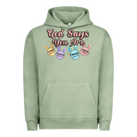 Pigment Oil Green god says you are easter Urban Hoodie - MaliasSmallBusiness