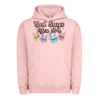 Pigment Salmon god says you are easter Urban Hoodie - MaliasSmallBusiness