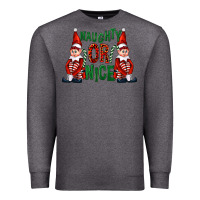 Charcoal Heather Naughty or nice christmas elfs Premium Sweatshirt - FaDigitalArtStudio