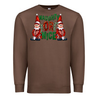 Chestnut Naughty or nice christmas elfs Premium Sweatshirt - FaDigitalArtStudio