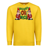 Lemon Naughty or nice christmas elfs Premium Sweatshirt - FaDigitalArtStudio