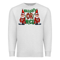 Oatmeal Heather Naughty or nice christmas elfs Premium Sweatshirt - FaDigitalArtStudio