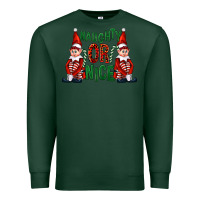 Sports Green Naughty or nice christmas elfs Premium Sweatshirt - FaDigitalArtStudio