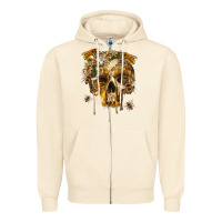 Sandshell Flower Skeleton Bees Zipper Hoodie - RanaPortraitStore