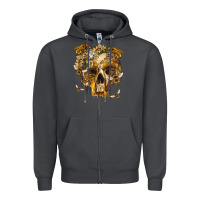 Smoke Flower Skeleton Bees Zipper Hoodie - RanaPortraitStore