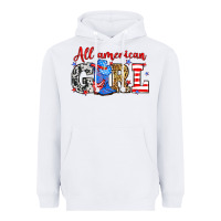 White All American girl Heavyweight Hoodie - Neo Western