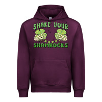 Mauve Wine shake your shamrocks Urban Hoodie - MaliasSmallBusiness