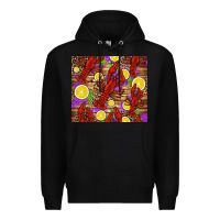 Black mardi gras crawfish and lemons Premium Hoodie - Jasminsmagicworld