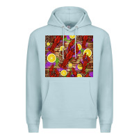 Blue Mist mardi gras crawfish and lemons Premium Hoodie - Jasminsmagicworld