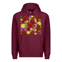 Burgundy mardi gras crawfish and lemons Premium Hoodie - Jasminsmagicworld