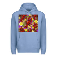 Colony Blue mardi gras crawfish and lemons Premium Hoodie - Jasminsmagicworld