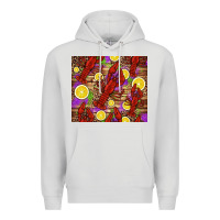 Dove Grey mardi gras crawfish and lemons Premium Hoodie - Jasminsmagicworld