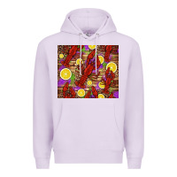 Lilac mardi gras crawfish and lemons Premium Hoodie - Jasminsmagicworld