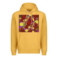 Mustard mardi gras crawfish and lemons Premium Hoodie - Jasminsmagicworld
