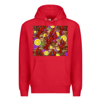 Red mardi gras crawfish and lemons Premium Hoodie - Jasminsmagicworld