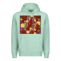 Seafoam mardi gras crawfish and lemons Premium Hoodie - Jasminsmagicworld