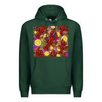 Sports Green mardi gras crawfish and lemons Premium Hoodie - Jasminsmagicworld