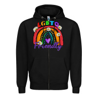Black lgbtq friendly Zipper Hoodie - Zillion Design Studio