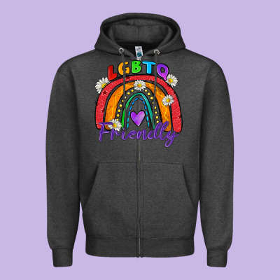 Lgbtq Friendly Zipper Hoodie Designed By Zillion Design Studio
